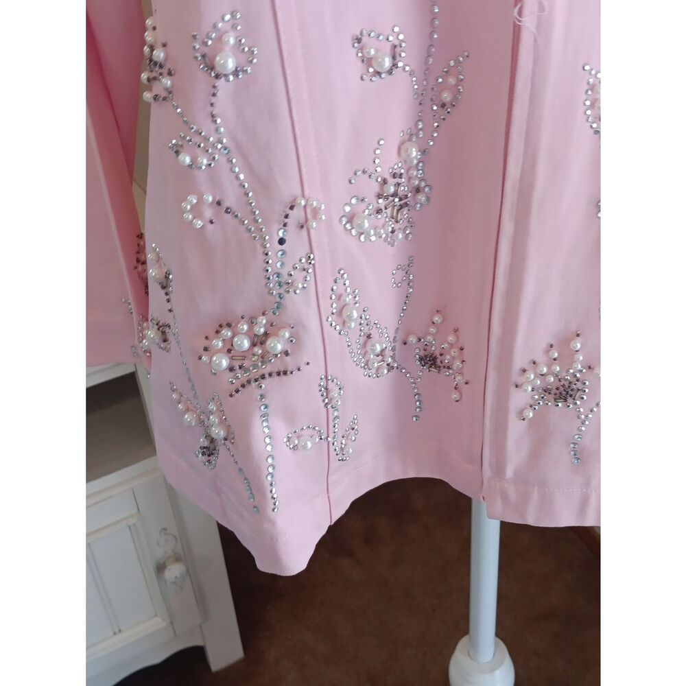 NEW Quacker Factory Pink Denim Jacket - Picture 3 of 9